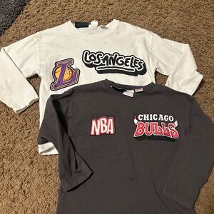 Zara Kids Long Sleeve Tees - White and grey